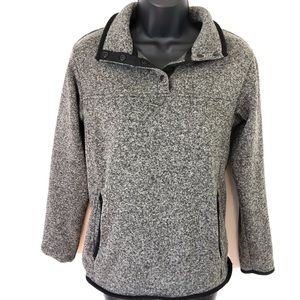 🌳 Eddie Bauer quarter snap Gray sweatshirt
